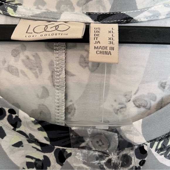 NWT LOGO by Lori Goldstein Sadie Stretch Jersey Short Sleeve Midi Dress Large - Picture 8 of 9